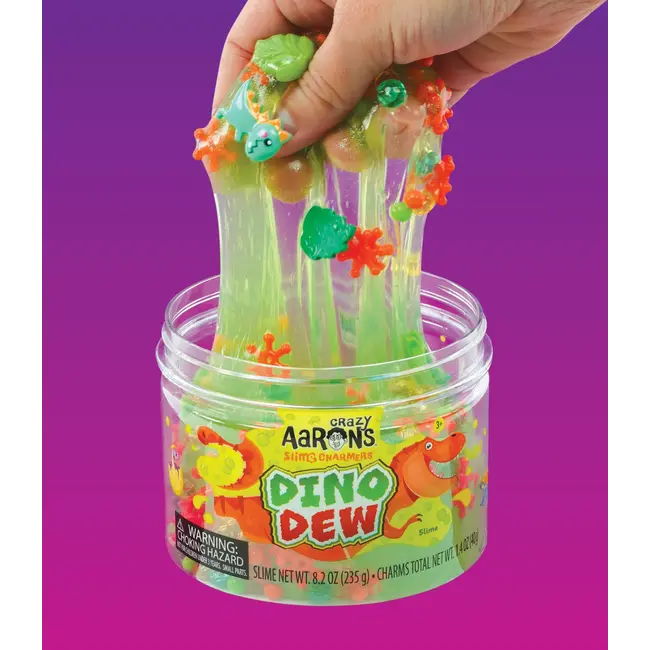 Crazy Aaron's Schleim Dino Dew - mit kleinen Figuren und Perlen