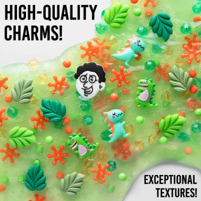 Crazy Aaron's Schleim Dino Dew - mit kleinen Figuren und Perlen