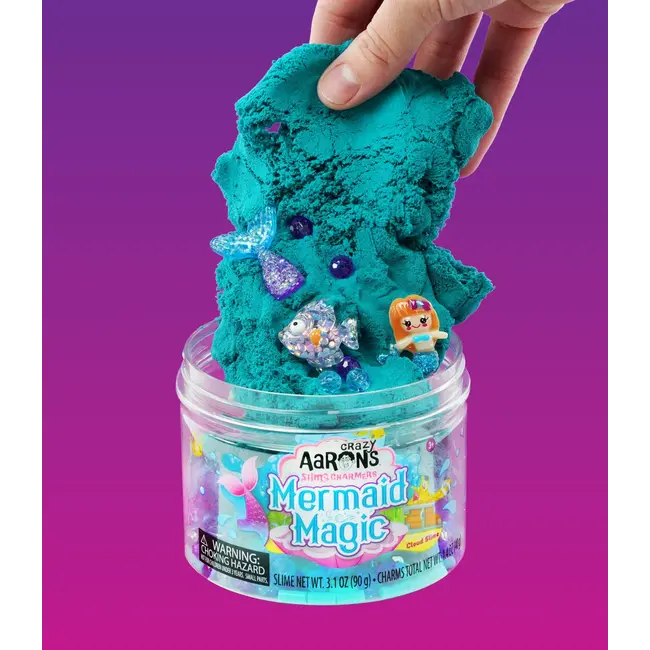 Crazy Aaron's Slime Mermaid Magic - pâte visqueuse - avec des figurines et des perles