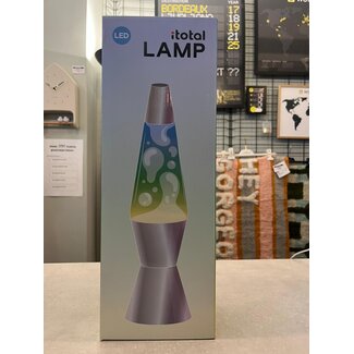 i-total LED Lava Lamp Spaceship - chrome - yellow/blue