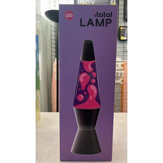 i-total Lampe à lave LED Spaceship - noir - violet/rose