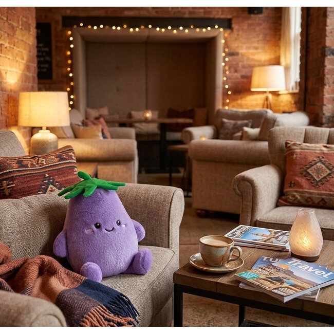 i-total - Coussin Aubergine Ellie