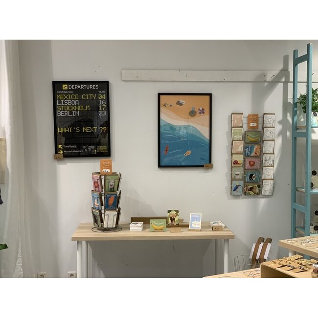 Smaail - Poster Departures Travel Board - Interactieve Reisposter (50 x 70 cm)