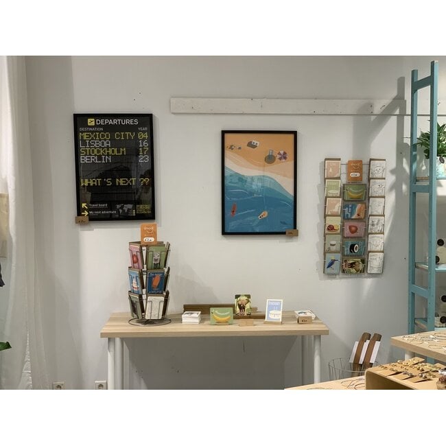 Smaail - Poster Departures Travel Board - Interactive Travel Poster (50 x 70 cm)