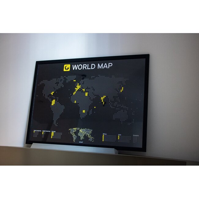 Smaail - Affiche World Map - Carte du Monde 50 x70 cm - interactif avec des autocollants