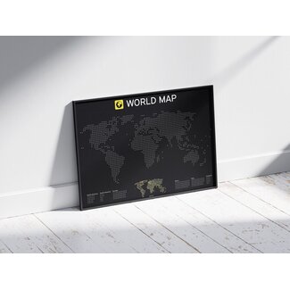 Smaail Poster World Map Stickers 50 x70 cm