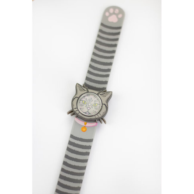 Mava Design - Kinderhorloge Time Pals Kat - Slap Watch Systeem