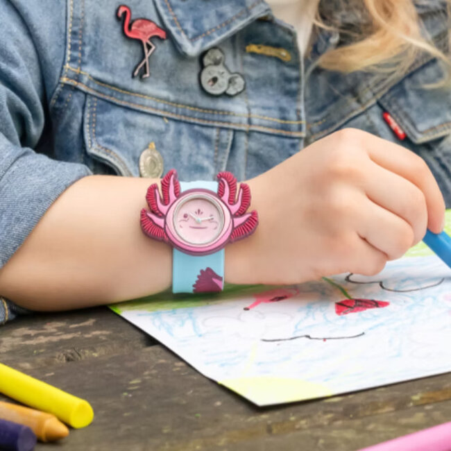 Mava Design – Kinderuhr Time Pals Axolotl – Slap Watch System