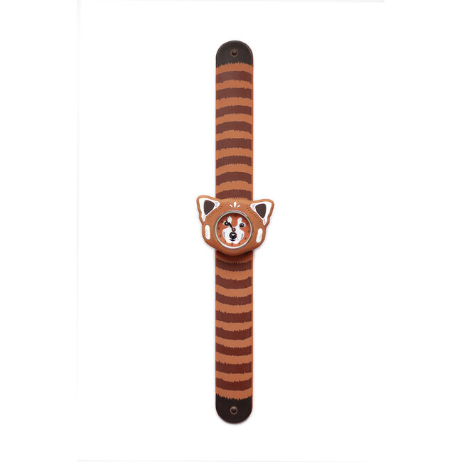 Mava Design - Montre Enfants Time Pals Panda Roux - Système Slap Watch