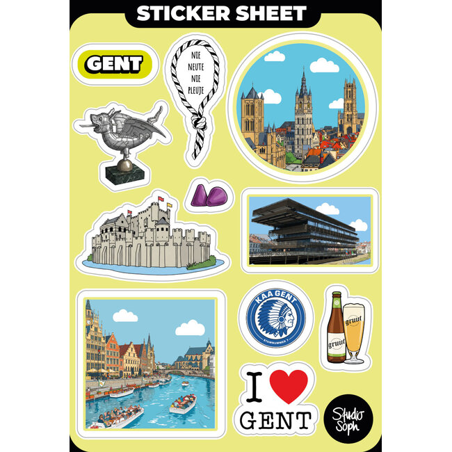 Sticker Sheet City of Ghent