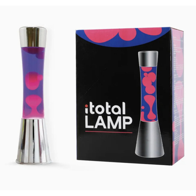 i-total - Lampe à Lave - chromée - lave rose, liquide violet
