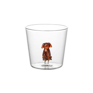 i-total Verre avec Chien Brun