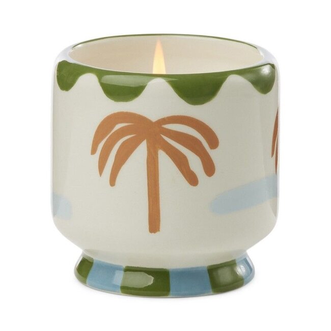Paddywax - Duftkerze A Dopo Palm Tree - Meersalz, Melone, Zitrone (sweet) - Keramik 227 g.