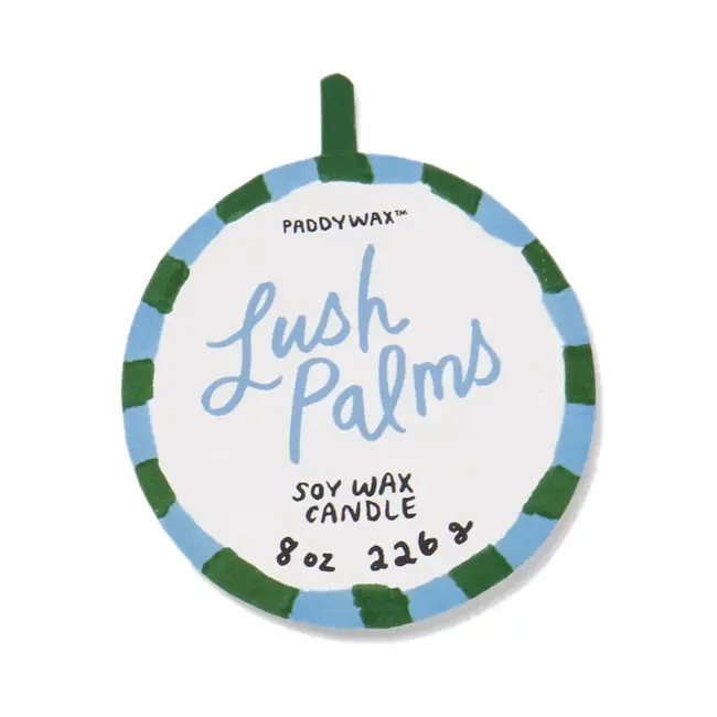 Paddywax - Scented candle A Dopo Palm Tree - sea salt, melon, lemon (sweet) - ceramic 227 gr.