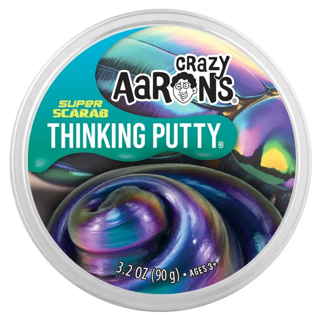 Crazy Aaron's Thinking Putty Super Scarab - meerkleurige silicone zintuiglijke klei - anti-stress feel good fidget