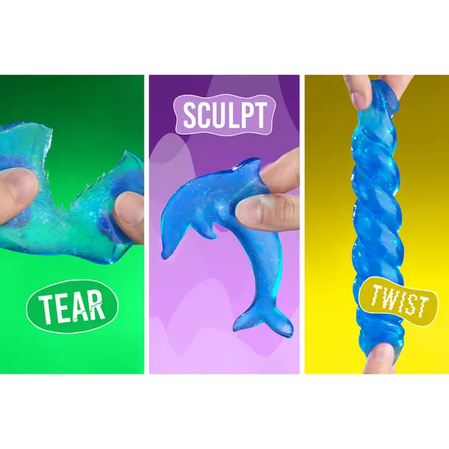 Crazy Aaron's Thinking Putty Falling Water Liquid Glass - blauw doorzichtige silicone zintuiglijke klei - anti-stress feel good fidget