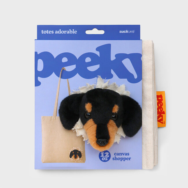 Suck UK - Tote Bag Peeky Dog - with dog head