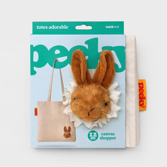 Suck UK - Tote Bag Peeky Bunny - draagtas met konijnenkopje