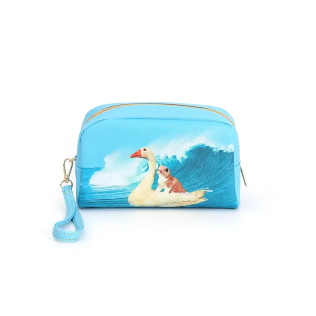 Seletti – Kulturbeutel – Kosmetiktasche Pets - Surf Buddies Katze und Schwan