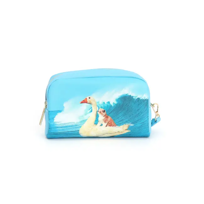 Seletti – Kulturbeutel – Kosmetiktasche Pets - Surf Buddies Katze und Schwan