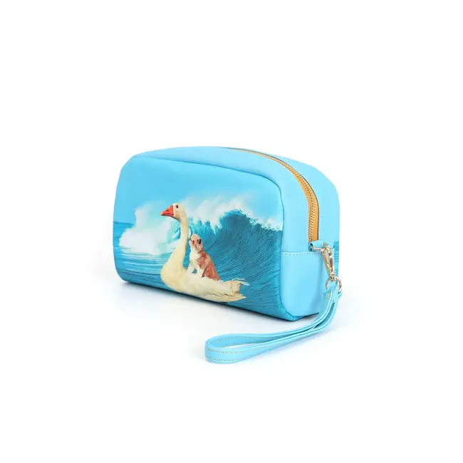 Seletti – Kulturbeutel – Kosmetiktasche Pets - Surf Buddies Katze und Schwan