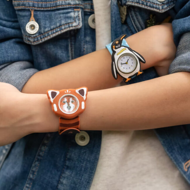 Mava Design - Kinderhorloge Time Pals Pinguïn - Slap Watch Systeem
