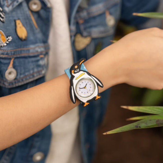 Mava Design - Kinderhorloge Time Pals Pinguïn - Slap Watch Systeem
