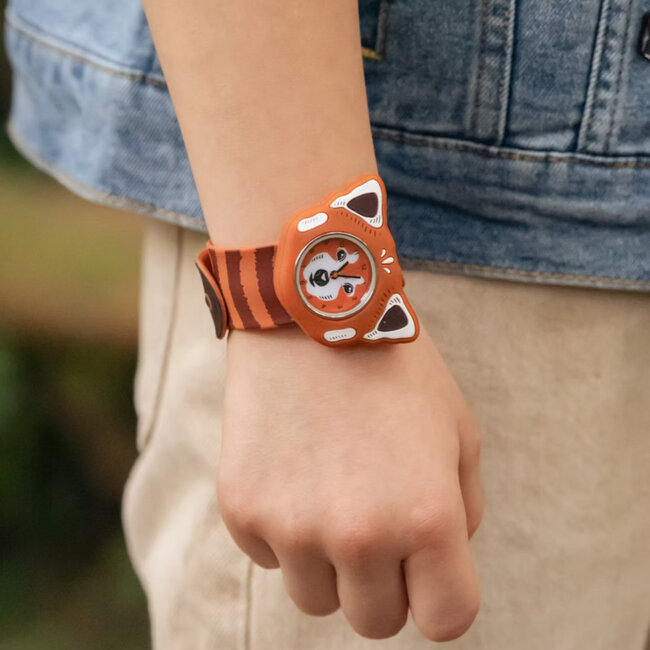 Mava Design - Children's Watch Time Pals Red Panda - Slap Watch System