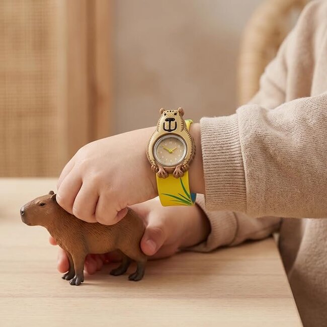 Mava Design - Kinderhorloge Time Pals Capybara - Slap Watch Systeem