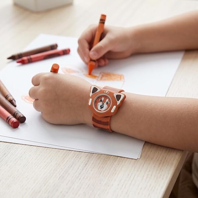 Mava Design - Kinderhorloge Time Pals Rode Panda - Slap Watch Systeem