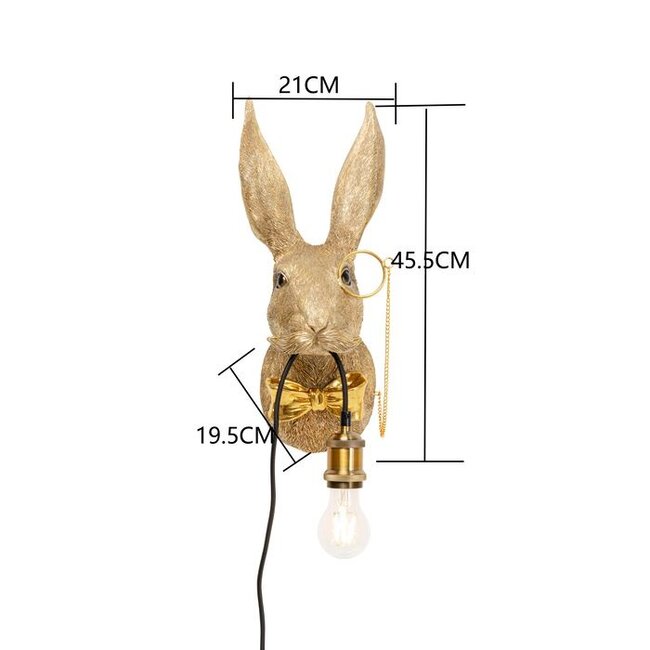 Kare Design – Wandleuchte – Tierlampe Animal Rabbit Kaninchen