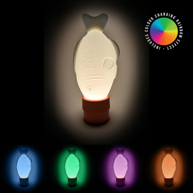 Gift Republic – Tischlampe Sojasauce Fisch – USB-aufladbar – farbwechsel – soft touch