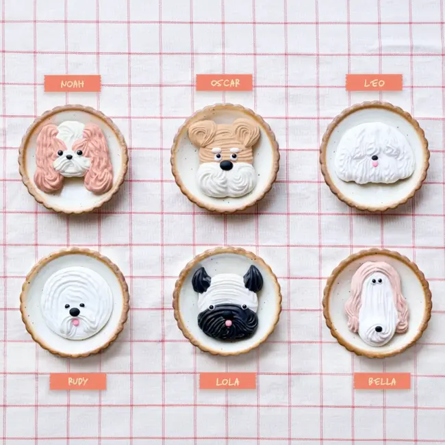 Pâtissticker - Meringue Dogs Series - decorative sticker & magnet