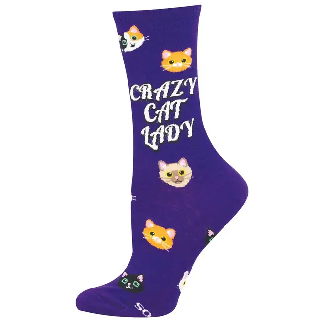 SockSmith - Sokken / Kousen Crazy Cat Lady - maat 36-41 (vrouwen)
