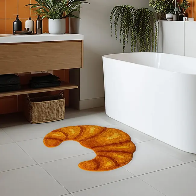 Kikkerland - Bath Mat Croissant