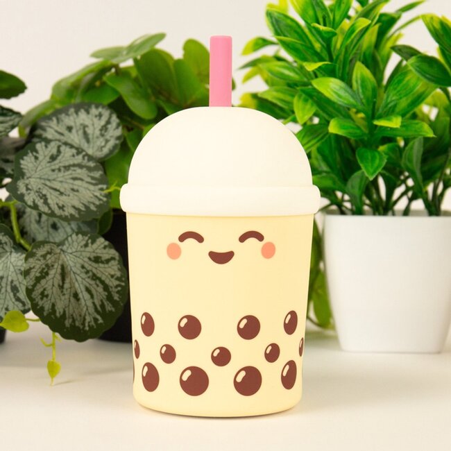 Gift Republic - Lampe de Table Bubble Tea - rechargeable par USB - soft touch - colour changing