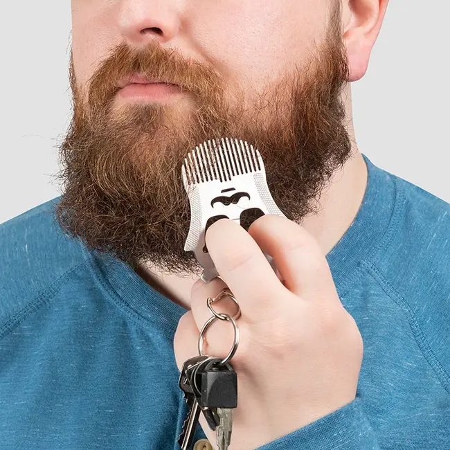 Kikkerland - Beard Comb Multi Tool & Keychain