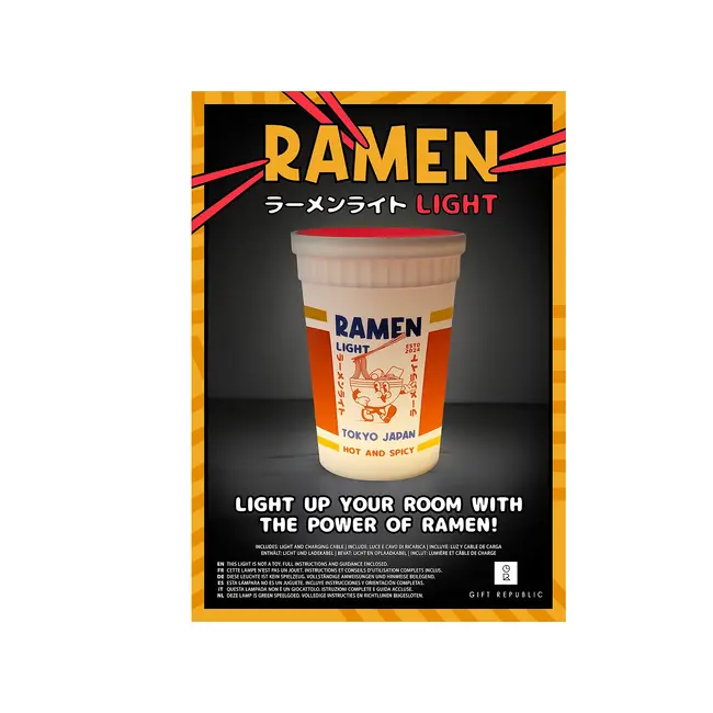 Gift Republic - Table Lamp Ramen Noodles - USB Rechargeable - Soft Touch