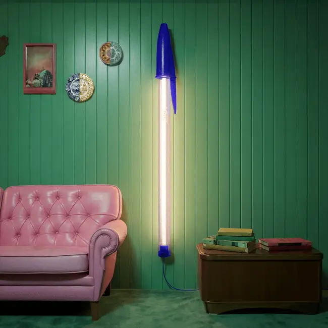 Seletti - BIC Lamp - blauw - kan staan of hangen