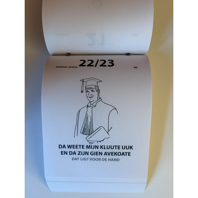 Ghent Dialect Tear-off Calendar 2027