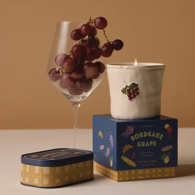 Paddywax - Bougie Parfumée Bistro Bordeaux Grape - céramique 227 g.
