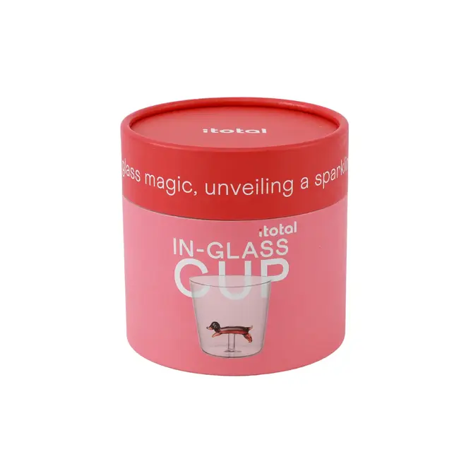 i-total - Glas mit Glasfigur Dackel