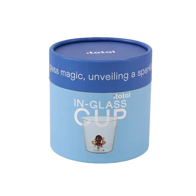 i-total - Glas met glazen figuurtje Octopus
