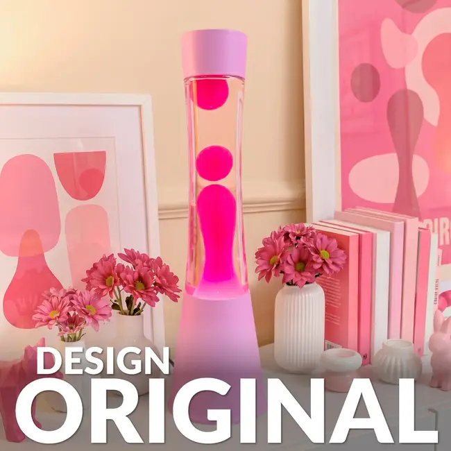 Fisura - LED Lava Lamp Pink - roze