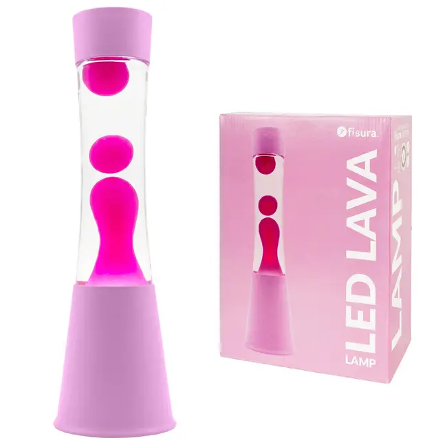 Fisura LED Lava Lamp Pink