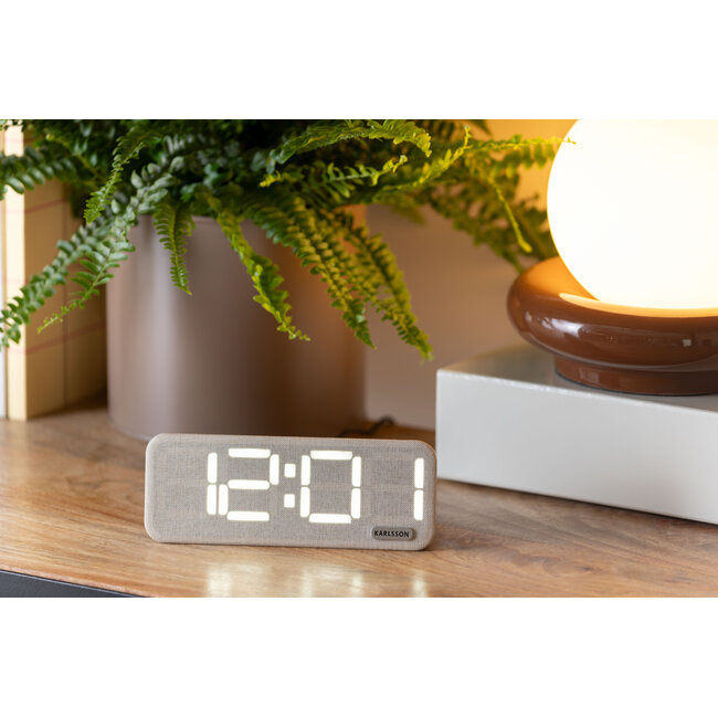 Karlsson - Wecker Roanne LED - cremeweiß - USB