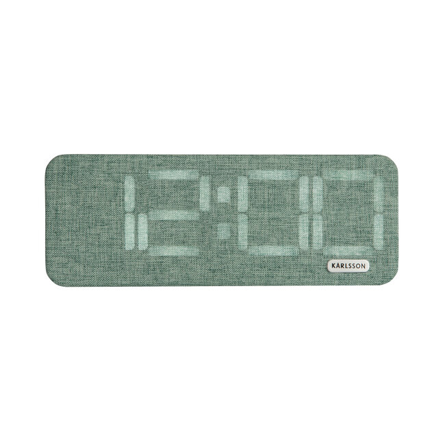 Karlsson - Wekker Roanne LED Large - jungle groen - USB