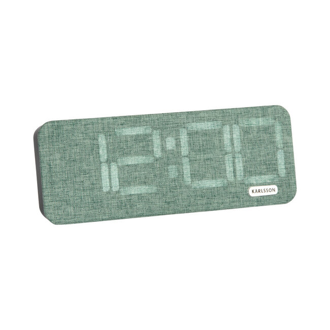 Karlsson Alarm Clock Roanne LED Large - jungle green
