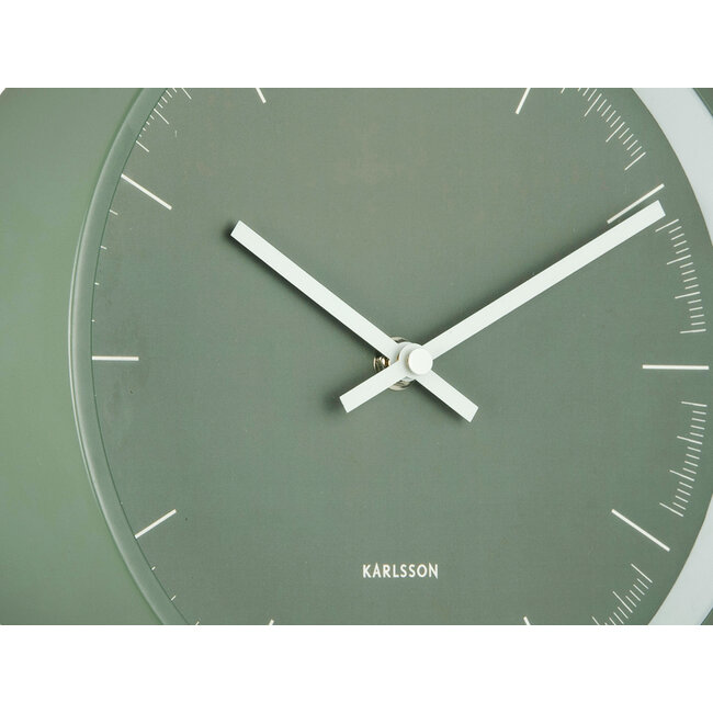 Karlsson - Wall Clock Odense Deep - jungle green