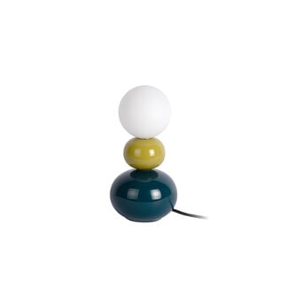 Leitmotiv Lampe de Table Firenze Pellet - bleu/vert d'olive